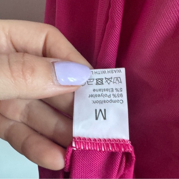 NWOT Y2K Barbie pink Lace Chemise slip dress with ruffles coquette fairy M - Picture 6 of 6